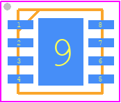 RS8471YTDC8 - RUNIC PCB footprint - Small Outline No-lead - Small Outline No-lead - DFN3X3-8