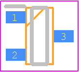 BAV99 - MERITEK PCB footprint - SOT23 (3-Pin) - SOT23 (3-Pin) - SOT-23_2025