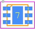 LDL40PU33RY - STMicroelectronics PCB footprint - Small Outline No-lead - Small Outline No-lead - DFN6 (2 x 2) wettable flanks package outline