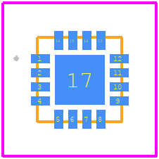 LM2901BYQ5T - STMicroelectronics PCB footprint - Other - Other - QFN16 3x3 wettable flank