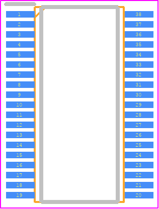 NCV78964PA1R2G - onsemi PCB footprint - Small Outline Packages - Small Outline Packages - TSSOP38 TEP 9.7x4.4  CASE 948BX  ISSUE O