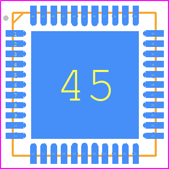 HV5524K7-G - Microchip PCB footprint - Quad Flat No-Lead - Quad Flat No-Lead - 44-Lead Very, Very Thin Plastic Quad Flat, No Lead Package (7P) - 7x7 mm Body [WQFN]_2026-1.15
