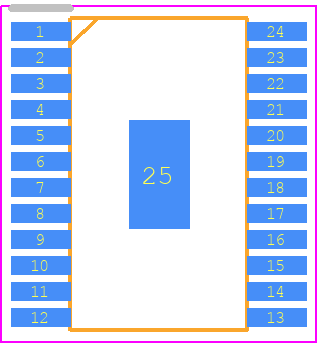 IS32CS8976B-ZLA3-TR - Lumissil Microsystems PCB footprint - Small Outline Packages - Small Outline Packages - eTSSOP-24