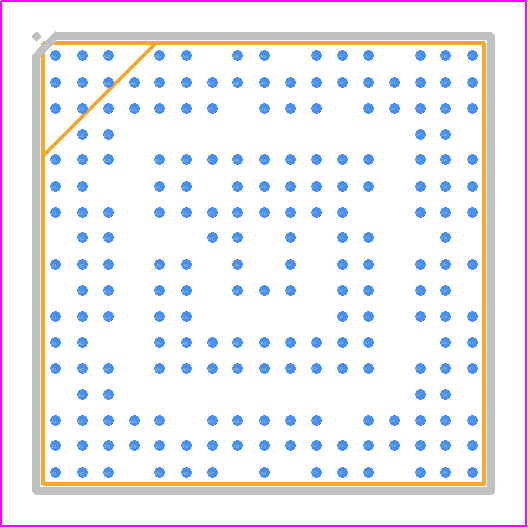 X2600E - Lumissil Microsystems PCB footprint - BGA - BGA - 209-pin BGA
