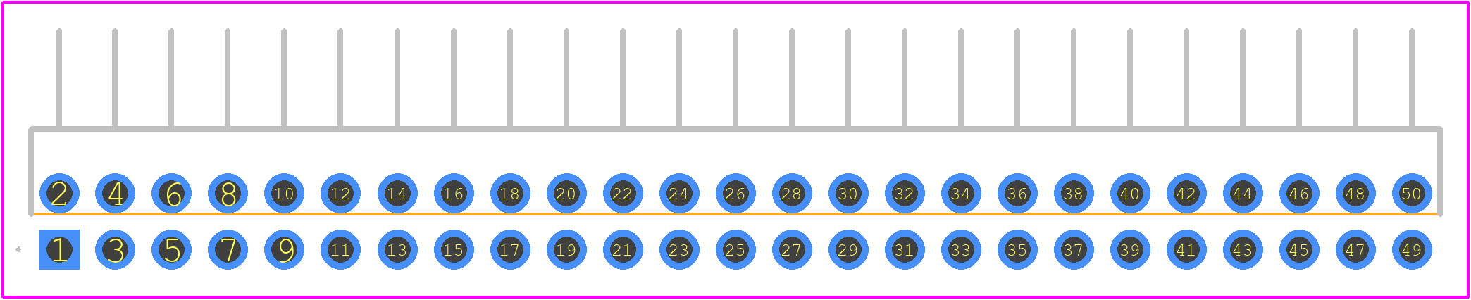 A3B-50PA-2DS(51) - Hirose PCB footprint - Other - Other - A3B-50PA-2DS(51)-5