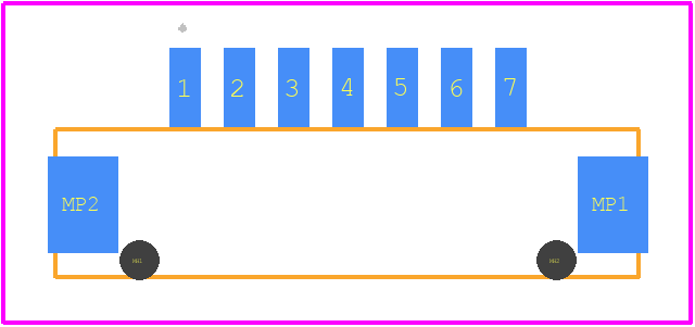 DF13-7P-1.25V(75) - Hirose PCB footprint - Other - Other - DF13-7P-1.25V(75)-1