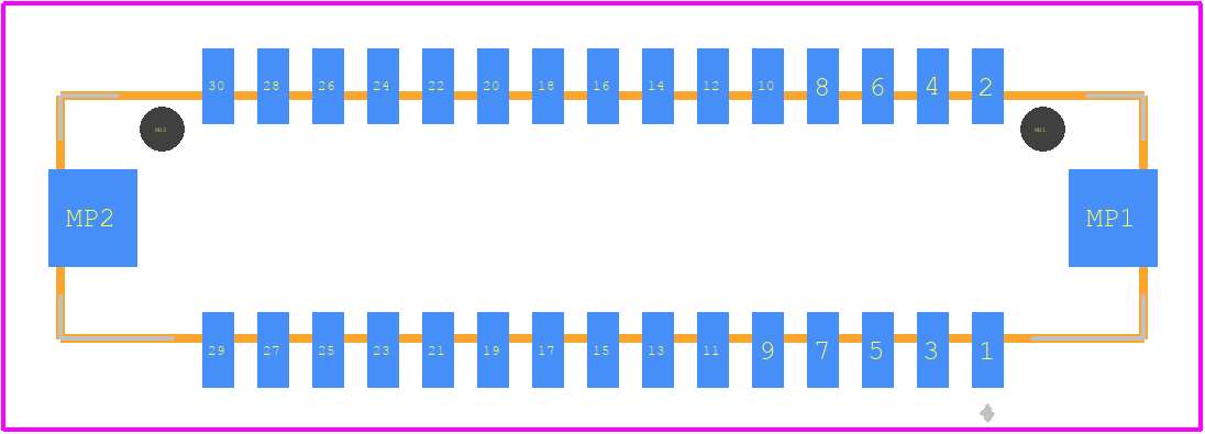 DF13E-30DP-1.25V(76) - Hirose PCB footprint - Other - Other - DF13E-30DP-1.25V(76)-2