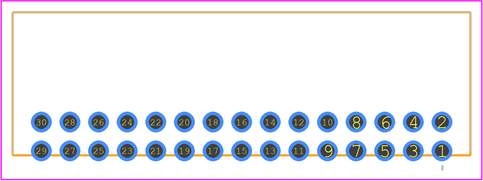DF1BZ-30DP-2.5DS - Hirose PCB footprint - Other - Other - DF1BZ-30DP-2.5DS-2
