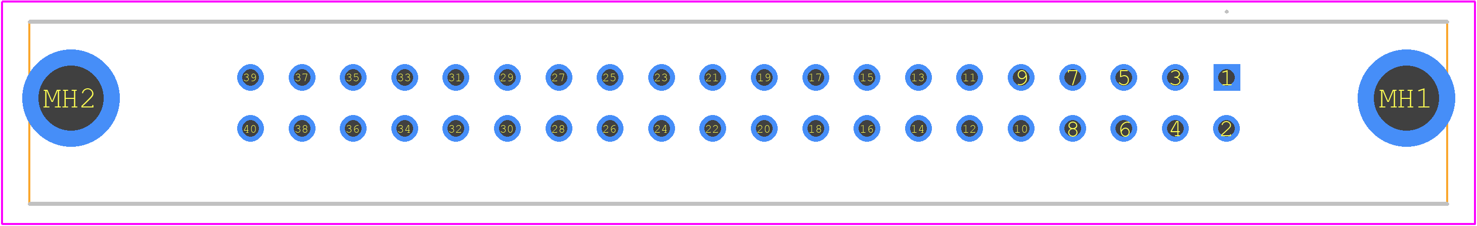 PS-40PE-D4T1-LP1 - JAE PCB footprint - Other - Other - PS-40PE-D4T1-LP1-2