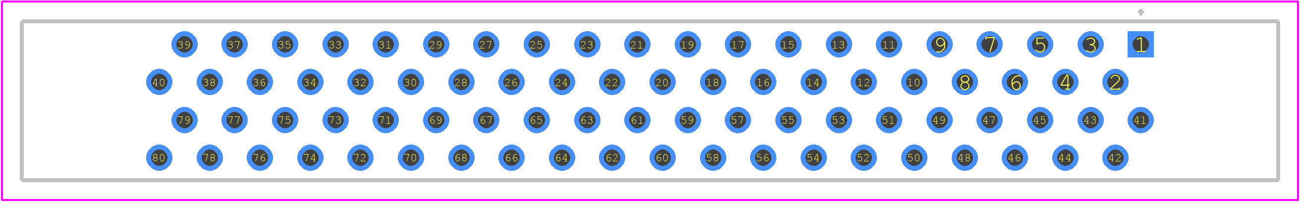 TX24-80R-6ST-N1E - JAE PCB footprint - Other - Other - TX24-80R-6ST-N1E-4