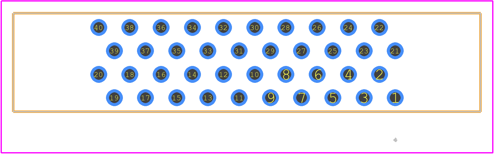 TX25-40P-8ST-N1E - JAE PCB footprint - Other - Other - TX25-40P-8ST-N1E-2