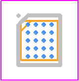 FAN54013UCX - onsemi PCB footprint - BGA - BGA - 20-Ball WLCSP, 4X5 Array, 0.4 mm Pitch, 250 µm Ball