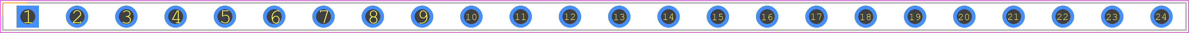 20.130M/PS - RS Pro PCB footprint - Header, Vertical - Header, Vertical - 20.130M/PS