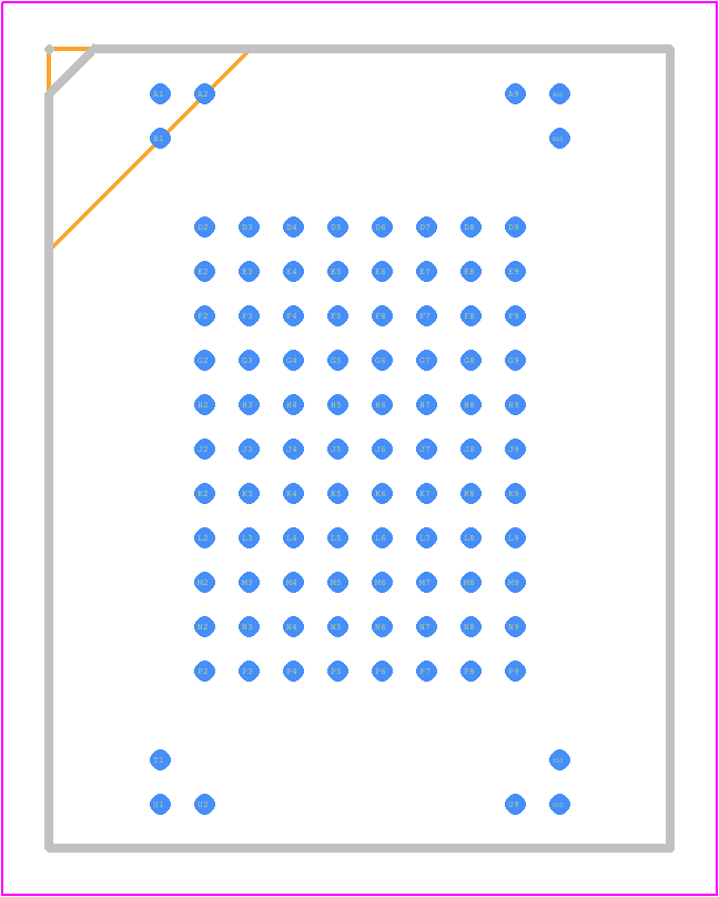 SP9QAGH2AHW01 - SMARTsemi PCB footprint - BGA - BGA - 100-Ball BGA Dimensions - 14 mm x 18 mm-1