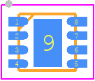 TSV852AIQ2T - STMicroelectronics PCB footprint - Small Outline No-lead - Small Outline No-lead - DFN8 2 x 2