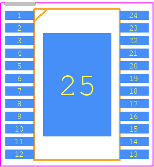 STP1612PW05XTTR - STMicroelectronics PCB footprint - Small Outline Packages - Small Outline Packages - TSSOP24 exposed pad...