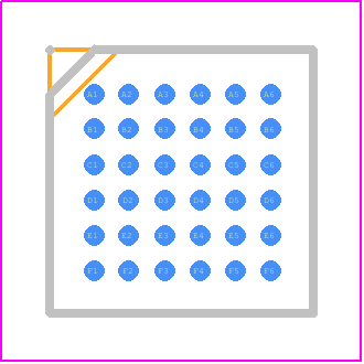 ST72F264G2H6 - STMicroelectronics PCB footprint - BGA - BGA - Low Profile Fine Pitch Ball Grid Array Package