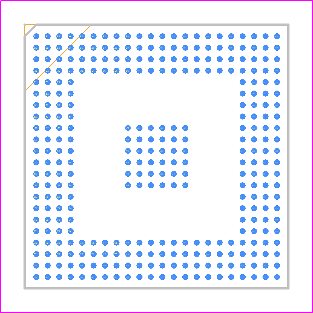 SPC564A74B4CFAY - STMicroelectronics PCB footprint - BGA - BGA - PBGA324 _2025-1.1