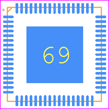 L6751BTR - STMicroelectronics PCB footprint - Quad Flat No-Lead - Quad Flat No-Lead - VFQFPN68 8x8