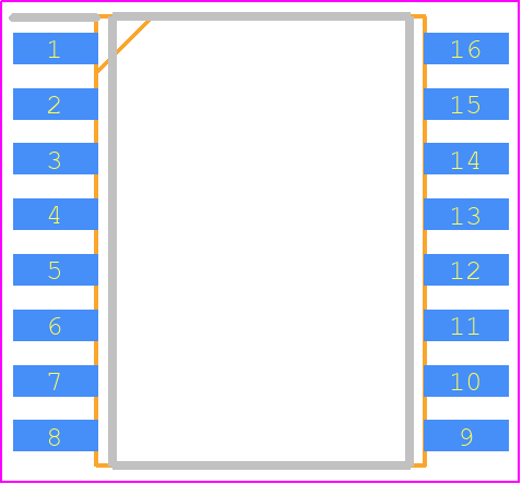 L2720W - STMicroelectronics PCB footprint - Small Outline Packages - Small Outline Packages - SO16