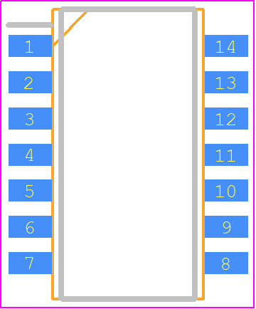 M41TC8025AMC6F - STMicroelectronics PCB footprint - Small Outline Packages - Small Outline Packages - SO14 - 14-lead small outline 200-mil