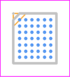 ST16C32245TBR-E - STMicroelectronics PCB footprint - BGA - BGA - µTFBGA42 package information