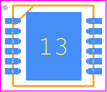 STOD14PUR - STMicroelectronics PCB footprint - Small Outline No-lead - Small Outline No-lead - DFN12L (4 x 4) mechanical data