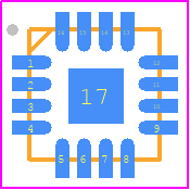 PM6611NTR - STMicroelectronics PCB footprint - Quad Flat No-Lead - Quad Flat No-Lead - QFN 3x3x1.0 16L