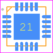 STA1102RQTR - STMicroelectronics PCB footprint - Quad Flat No-Lead - Quad Flat No-Lead - QFN20 (4 x 4 mm)