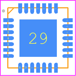 STAMP0 - STMicroelectronics PCB footprint - Quad Flat No-Lead - Quad Flat No-Lead - VFQFPN-28