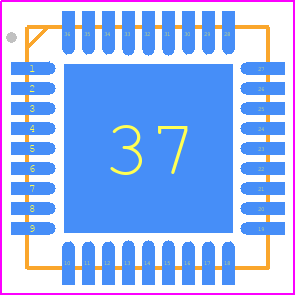 STUW81300-1TR - STMicroelectronics PCB footprint - Quad Flat No-Lead - Quad Flat No-Lead - VFQFPN - 36 pin, 6x6 mm, 0.5 mm pitch very thin profile fine pitch quad flat package mechanical data