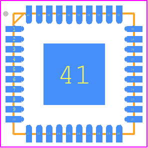 ST72F60K1U1TR - STMicroelectronics PCB footprint - Quad Flat No-Lead - Quad Flat No-Lead - 40-lead very thin fine pitch quad flat no-lead package
