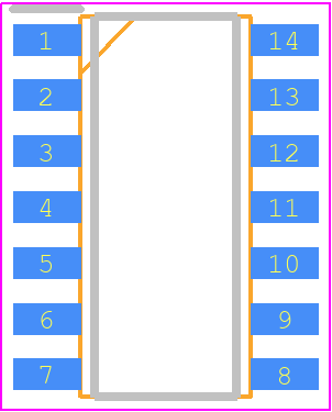 TL084BID - STMicroelectronics PCB footprint - Small Outline Packages - Small Outline Packages - SO14