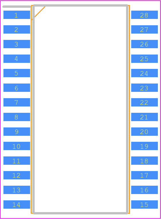 M48T35Y-70MH6F - STMicroelectronics PCB footprint - Small Outline Packages - Small Outline Packages - SOH28