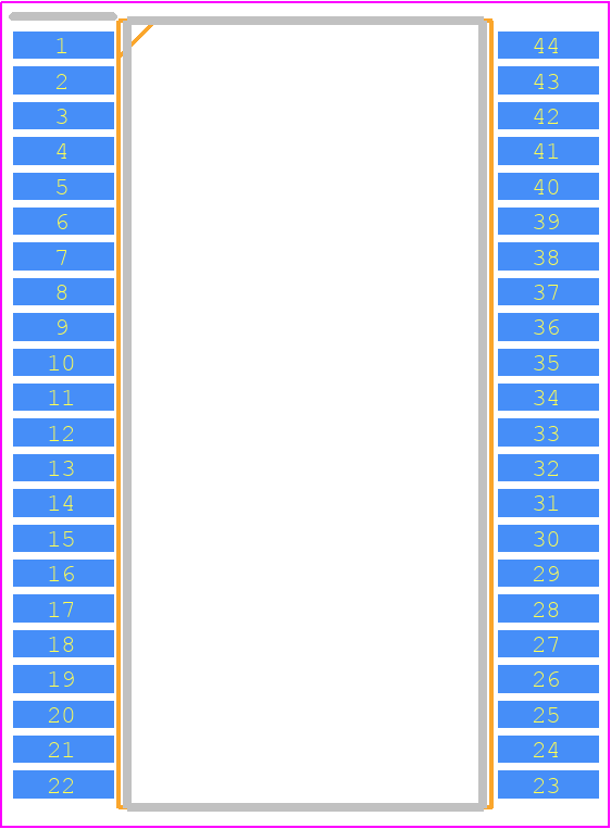 M48T37Y-70MH6E - STMicroelectronics PCB footprint - Small Outline Packages - Small Outline Packages - SOH44