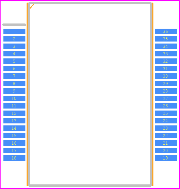 STA510A - STMicroelectronics PCB footprint - Small Outline Packages - Small Outline Packages - PowerSO-36