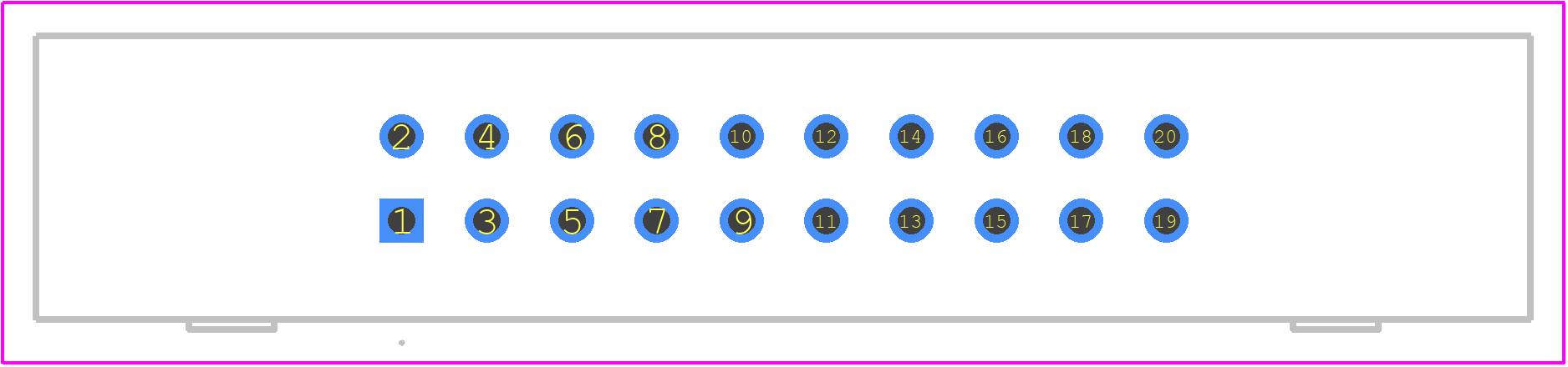HIF3BA-20PA-2.54DSA(63). - Hirose PCB footprint - Other - Other - HIF3BA-20PA-2.54DSA(63).-1