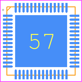ADS9803RSHR - Texas Instruments PCB footprint - Quad Flat No-Lead - Quad Flat No-Lead - RSH(S-PVQFN-N56)