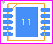 ATA6503T-4BWVAO - Microchip PCB footprint - Small Outline No-lead - Small Outline No-lead - 10-Lead Very Thin Plastic Dual Flat, No Lead Package (4BW) - 3x3x0.9 mm Body [VDFN] With 2.3x1.7 mm Expo