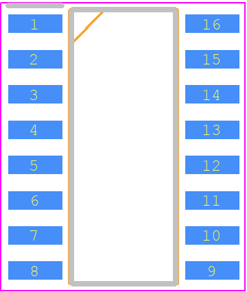 CH340G - WCH PCB footprint - Small Outline Packages - Small Outline Packages - SOP-16