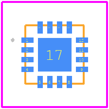 GRF5526 - Guerrilla RF PCB footprint - Other - Other - 3 x 3 mm QFN-16