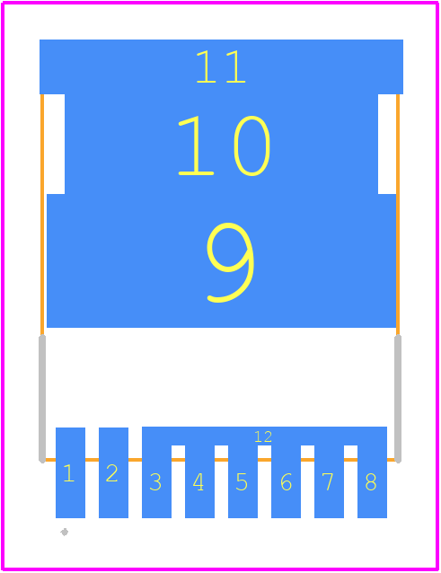 IMT65R039M1HXUMA1 - Infineon PCB footprint - Other - Other - PG-HSOF-8-2  | TOLL