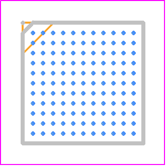 STM32WBA62PGI6TR - STMicroelectronics PCB footprint - BGA - BGA - UFBGA 121 6x6x0.6 P 0.5 mm