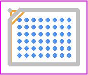 SLG47912C - Renesas Electronics PCB footprint - BGA - BGA - WLCSP 48L (3.241 mm x 2.575 mm x 0.495 mm, 0.35P)....