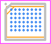 SLG47921C - Renesas Electronics PCB footprint - BGA - BGA - .WLCSP 3.610x3.240 x 0.6mm 0.40mm Pitch