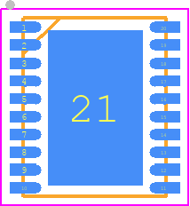 MIC68220YML TR - Microchip PCB footprint - Small Outline No-lead - Small Outline No-lead - mlf20pin son