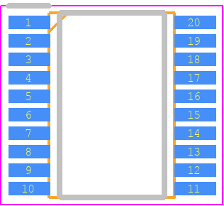 SY100EP14UK4G - Microchip PCB footprint - Small Outline Packages - Small Outline Packages - tssop20
