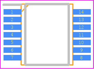 HD74LV00AT - Renesas Electronics PCB footprint - Small Outline Packages - Small Outline Packages - TTP-14DV_2021