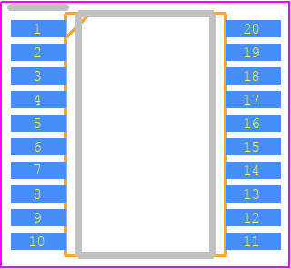 HD74LVC374AT-E - Renesas Electronics PCB footprint - Small Outline Packages - Small Outline Packages - TTP–20DAV
