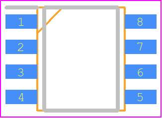 UPC2800AGR-A - Renesas Electronics PCB footprint - Small Outline Packages - Small Outline Packages - 8-PIN PLASTIC SOP (5.72 mm (225))-3